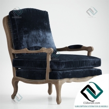 Кресло Armchair Boutique Accent Chair in Cut Blue Pile