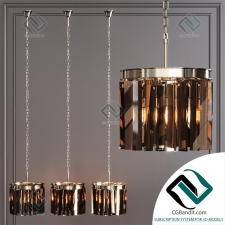 Подвесной светильник Restoration Hardware 1920S ODEON RHYS SMOKE GLASS PRISM ROUND CHANDELIER