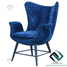 Кресло Armchair Kare Tudor Blue Velvet