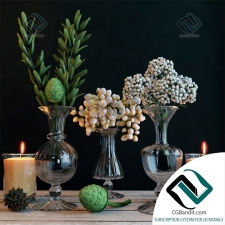 Декоративный набор Decor set with branches of greenery