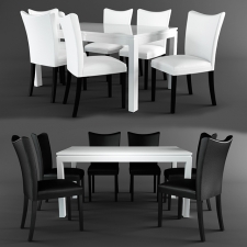 CM3176WH-T Lamia Dining Table and 6 chairs