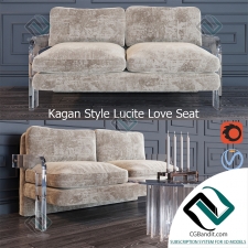 Диван Sofa Kagan Style Lucite Love Seat