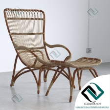 Кресло Armchair Sika Design Monet Chair Footstoolonet Chair Footstool