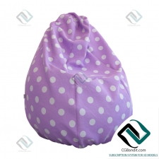 Кресло Bean bag with polka dots