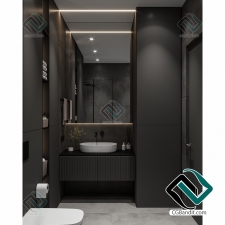 Black bathroom