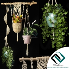 набор подвесных кашпо set of hanging planters 47