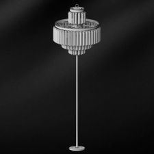 Loft Crystal Long Floor Lamp 3 Circles