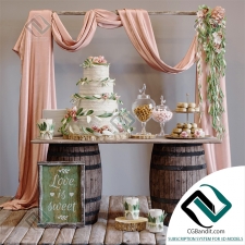 Стол для свадебных сладостей Table for wedding sweets