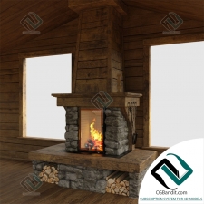 Камин Fireplace Chalet Style
