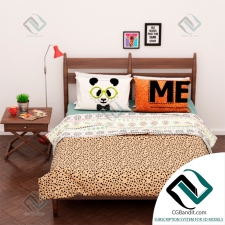 Детская кровать Children's bed Wooden 031