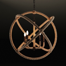 GRAMERCY HOME - ROPE LARGE ORB CHANDELIER CH035-5-LRR