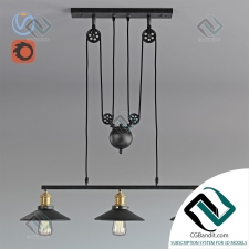 Подвесной светильник Vintage Loft Industrial LED American Country pulley pendant light
