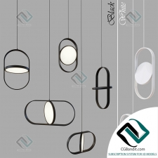 Подвесной светильник Hanging lamp Modern double round LED