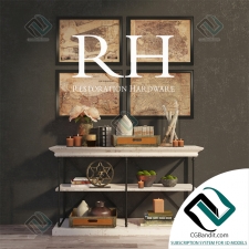 Декоративный набор RH PARISIAN CORNICE CONSOLE DECOR