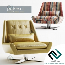 Кресло Armchair Palms II Swivel X Base Chair