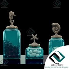 Bathroom Ocean Canisters Set