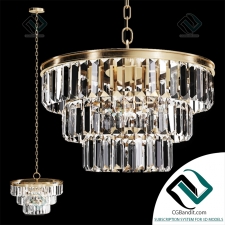 Подвесной светильник Restoration Hardware ALAINE CRYSTAL CLEAR GLASS 3-TIER CHANDELIER