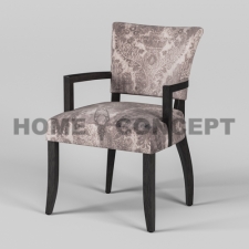 Обеденный стул Мими с подлокотниками, чёрные ножки; Mimi Dining Chair With Arms, Black