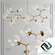 Подвесной светильник Hanging lamp Custom 12 light vintage glass fixture