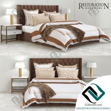 Кровать Bed Restoration hardware gold