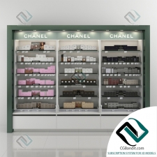 Стеллаж с парфюмерией Shelf of perfumes Chanel
