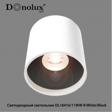 Cветодиодный светильник DL18416/11WW-R White/Black