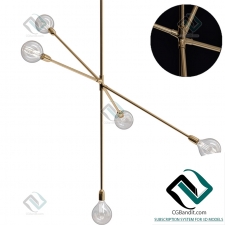 Подвесной светильник Modern brass chandelier