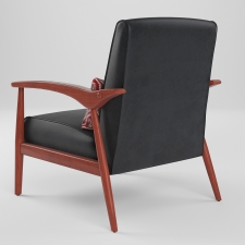 Armchair Black Bonded Leather