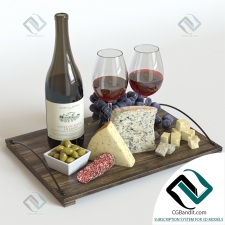 Еда и напитки Food and drink Set Wine and Grapes