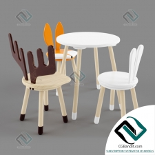 Столы и стулья для детей Tables and chairs for children Set 27