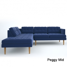 Peggy Mid-Century Chaise Sectional