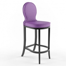 Обитый пурпуром барный стул