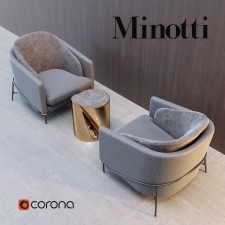 armchair Minotti Fil Noir