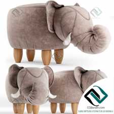 Другие предметы для детской Other items for the children's room Elephant poof