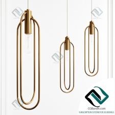 Подвесной светильник Brass tube hanger