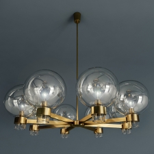 Swedish Modern Eight Arm Chandelier