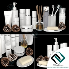 Декор для санузла Set of white cosmetics