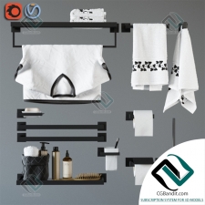 Декор для санузла bathroom accessories Feramolli Black Line Edition