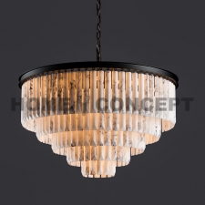 Средняя мраморная люстра Одеон с пятью кольцами, Odeon Chandelier Marble Medium 5 Rings