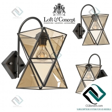 Бра Sconce PolyPyramid Glass Cognac