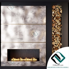 Камин Fireplace Firewood set 03