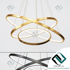 Подвесной светильник Hanging lamp Black and gold modern