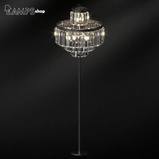 Loft Crystal Long Floor Lamp 3 Circles