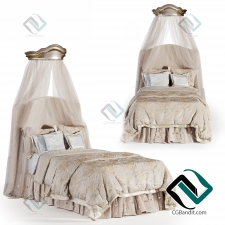 Monique Lhuillier Upholstered Camelback Bed
