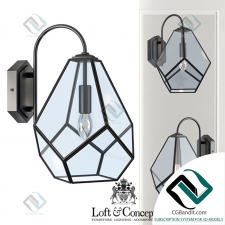 Бра Sconce Geometry Glass Light Bra Transparent