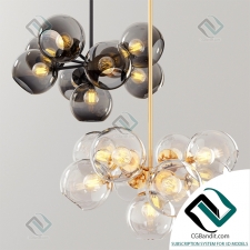 Подвесной светильник Staggered Glass Chandelier 9 Light