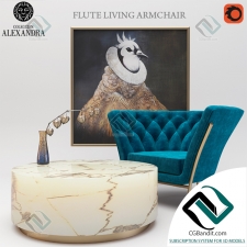 Кресло Armchair Flute COLECCION ALEXANDRA