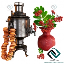 Декоративный набор Decor set Samovar with bagels