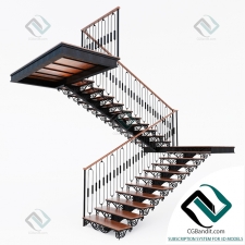 лестница с ковкой ladder with forging
