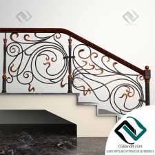 лестница кованая wrought iron staircase 02